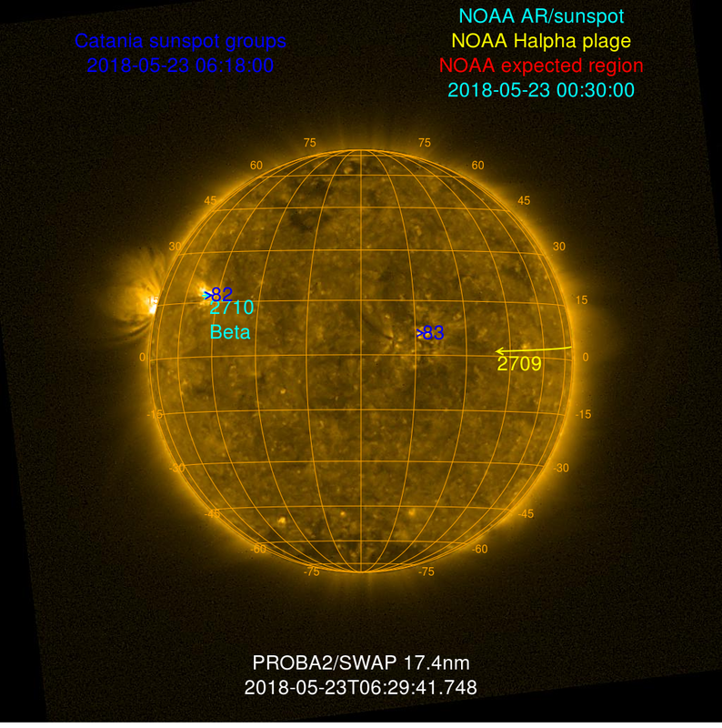 Карта солнечных пятен